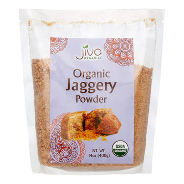 Jiva Organics Organic Jaggery Powder 14 Ounce - (Gur, Panela) - Raw & Natural!