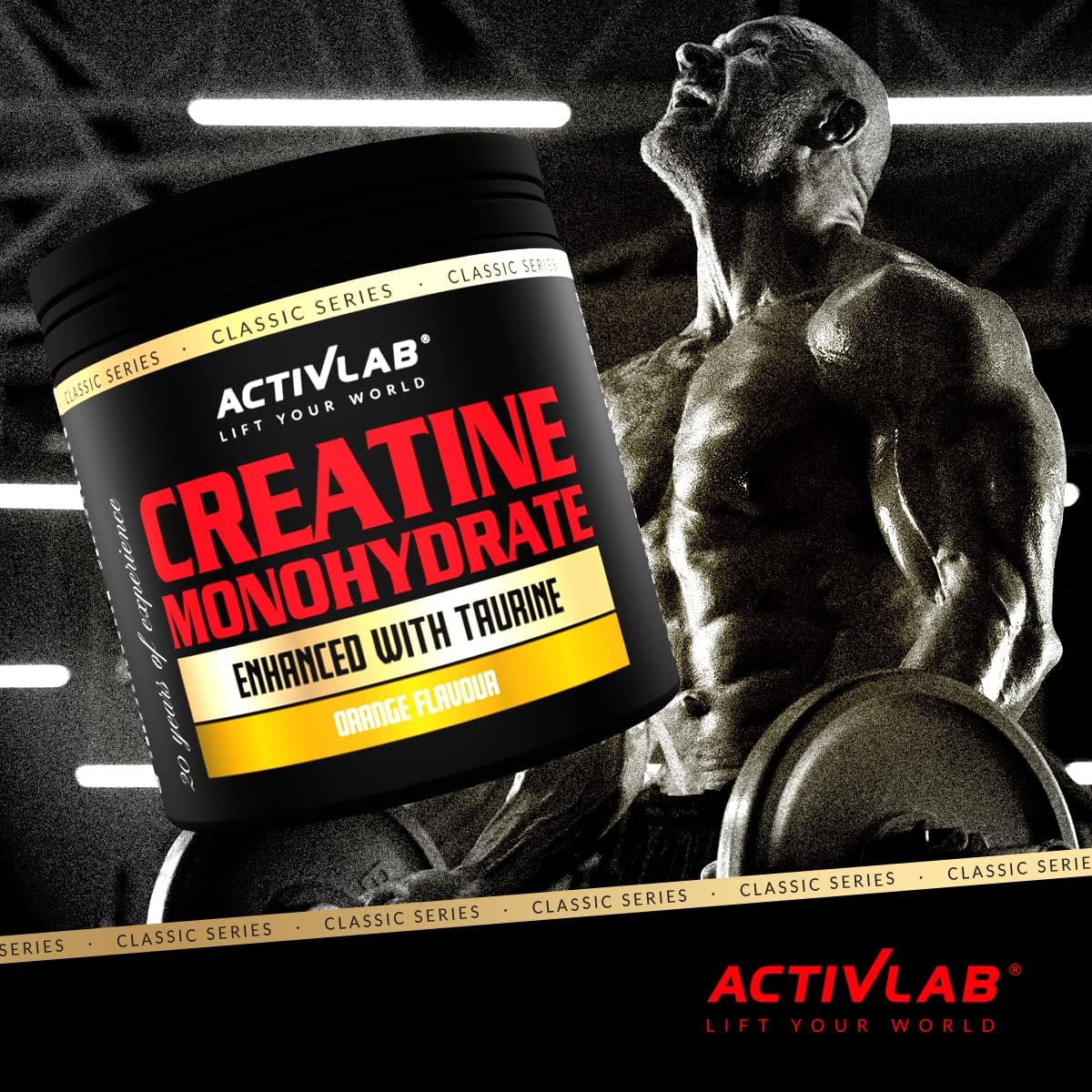 Activlab Creatine Monohydrate | Jar 300g | 50 Servings | Orange Flavor | Contains Taurine | Increasing Strength | Powder | 3X lab Tested : Amazon.co.uk: Health & Personal Care