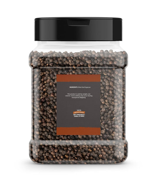 Birch & Meadow Black Peppercorns, 8 Oz, Traditional Spice, Dried & Whole, Grinder Refill