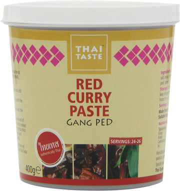Thai Taste Red Curry Paste In Tub 400 G (Pack Of 3)