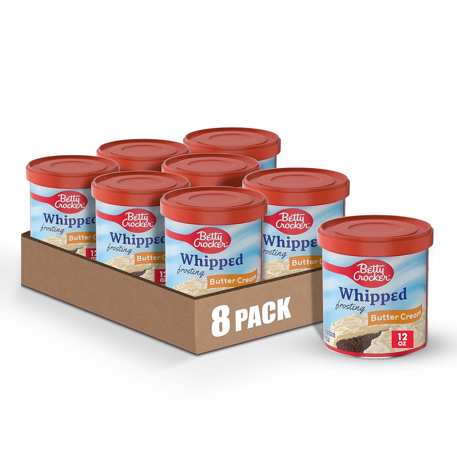 Betty Crocker Gluten Free Whipped Butter Cream Frosting, 12 Oz. (Pack Of 8)