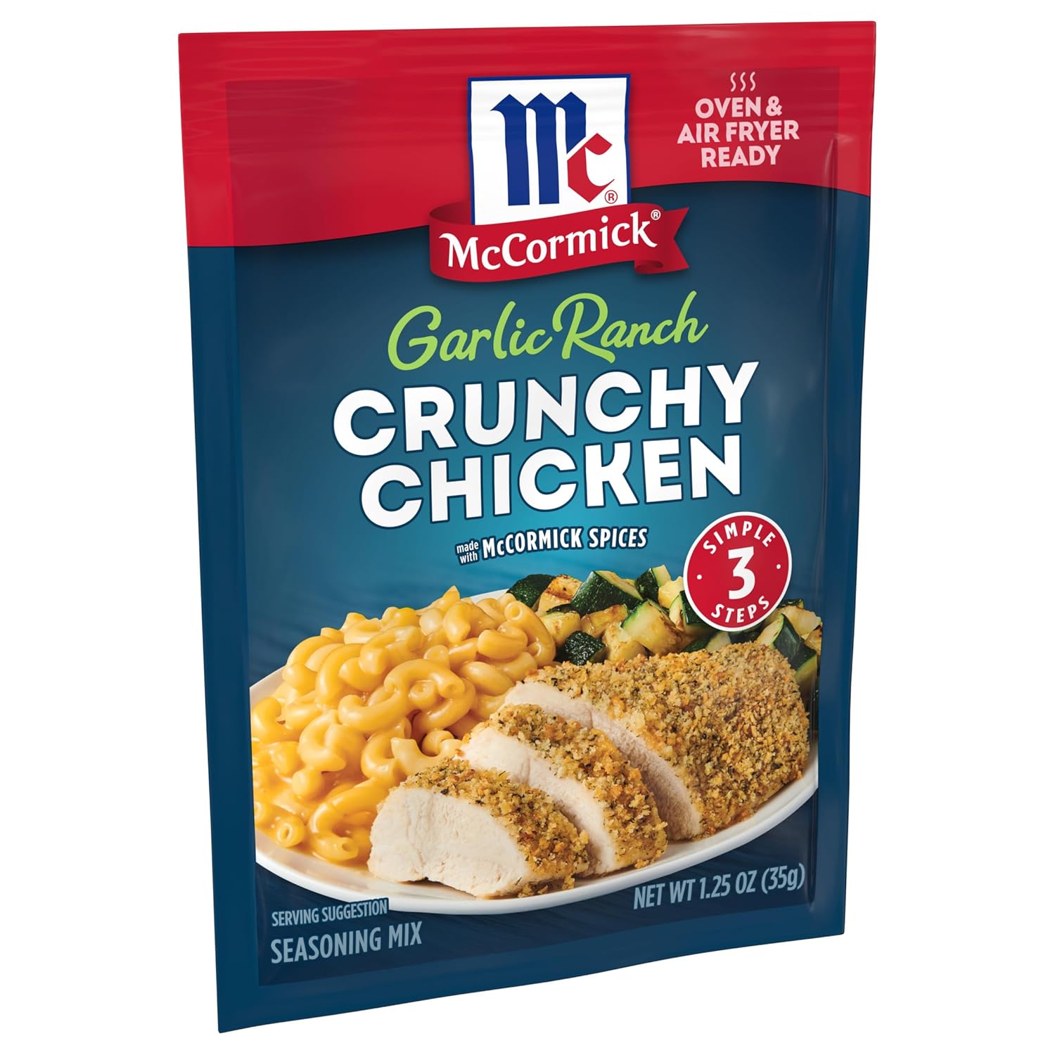 Mccormick Garlic Ranch Crunchy Chicken Seasoning Mix, 1.25 Oz (Pack Of 12)