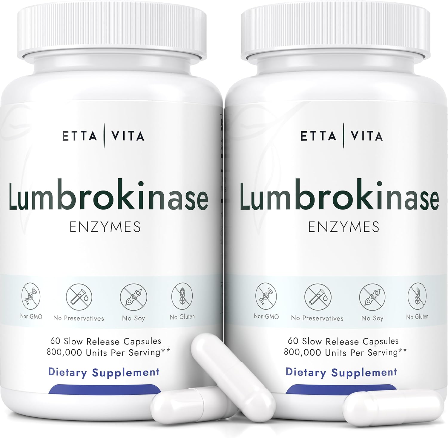 Potent Lumbrokinase Supplement (120 Servings) 40Mg/Serving (Max Activity - 800,000 Units) - Lumbrokinase Enzymes Capsules For Energy Support, Digestion, Cognition & Gut Health - Similar To Nattokinase