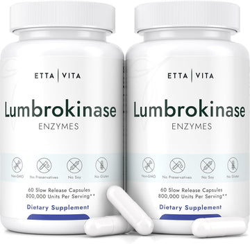 Potent Lumbrokinase Supplement (120 Servings) 40Mg/Serving (Max Activity - 800,000 Units) - Lumbrokinase Enzymes Capsules For Energy Support, Digestion, Cognition & Gut Health - Similar To Nattokinase