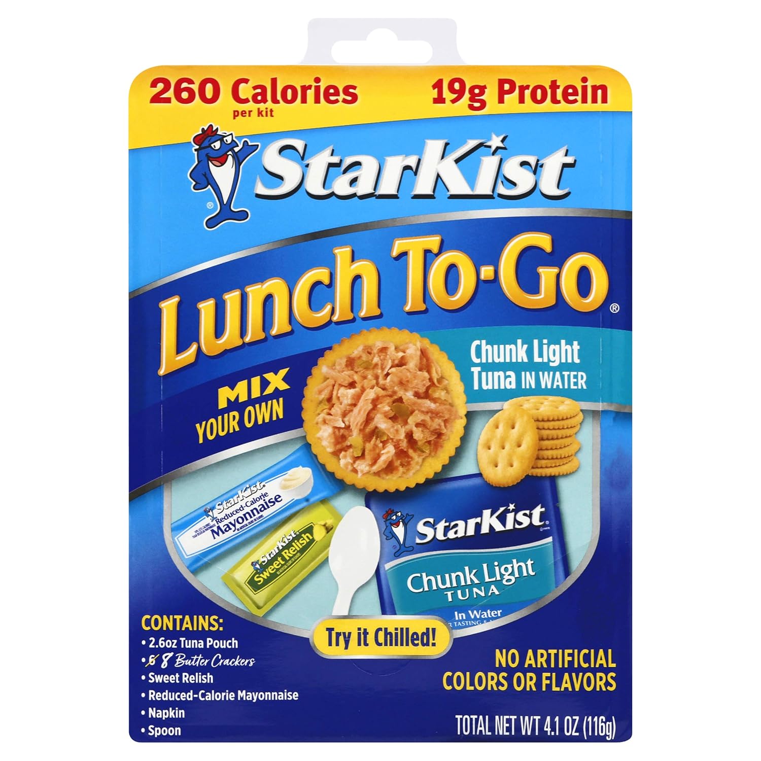 StarKist Lunch To-Go Chunk Light Mix Your Own Tuna Salad, 4.1 Ounce Kit, 12 Pack
