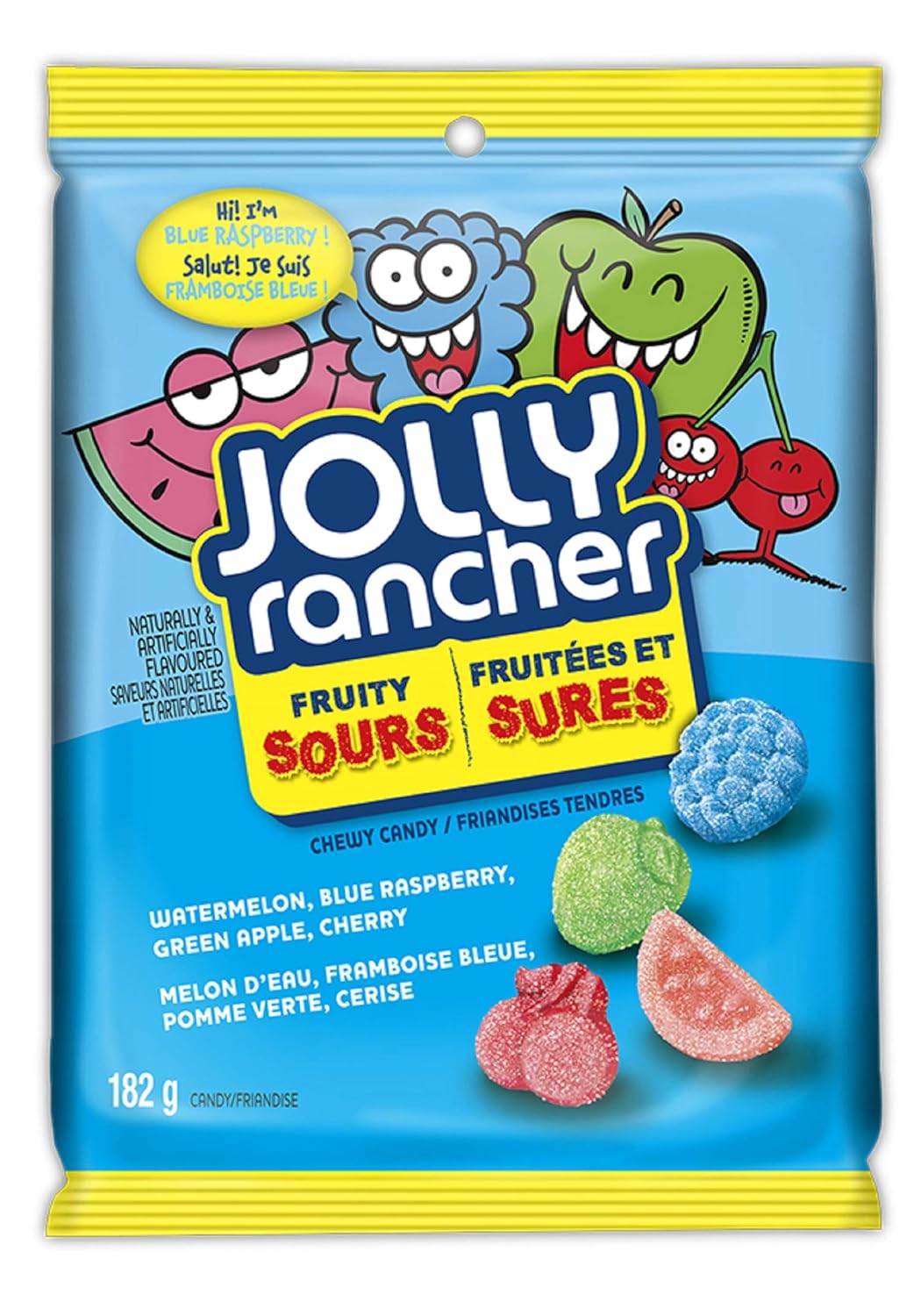 Jolly Rancher Fruity Sour Chewy Candy, 182G/ 6.4 Oz., {Imported From Canada}