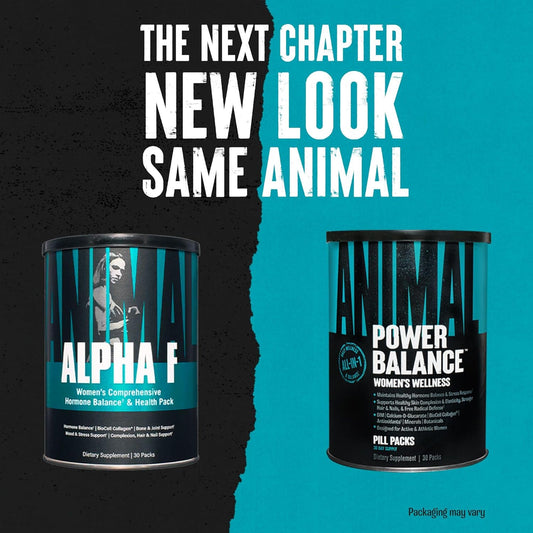 Animal Power Balance ? Women's Alpha F Comprehensive Formula ? Supports Hormonal Balance, Complexion, Hair, Nails, Mood and Stress, Intestinal Health, & Bone and Joint Health ? 30 Packs