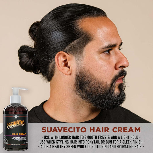 Suavecito Hair Cream Pump Bottle Medium Shine All Day Light Hold (16 Oz)
