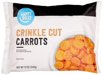 Amazon Brand - Happy Belly Frozen Carrot, Crinkle Cut, 12 Ounce (Pack Of 1)