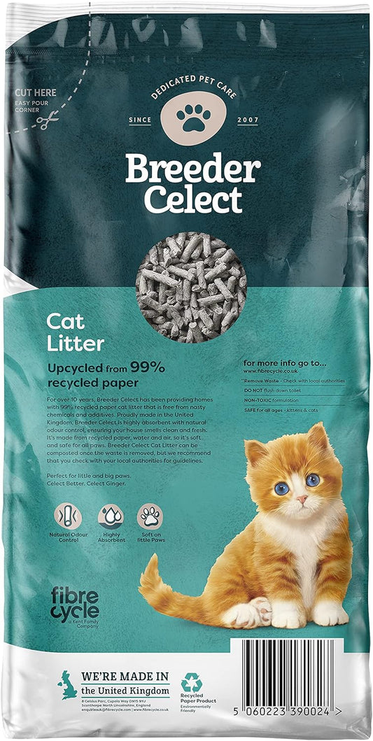 BreederCelect Recycled Paper Cat Litter, 30 L (Pack of 1)?09BRC30