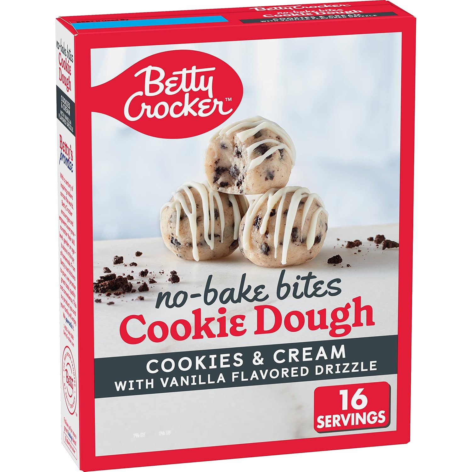 Betty Crocker No-Bake Bites Cookies And Cream Cookie Dough, 12.2 Oz