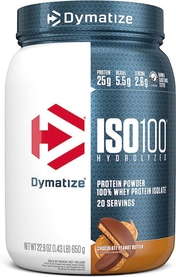 Dymatize ISO100 Whey Protein Powder with 25g of Hydrolyzed 100% Whey I