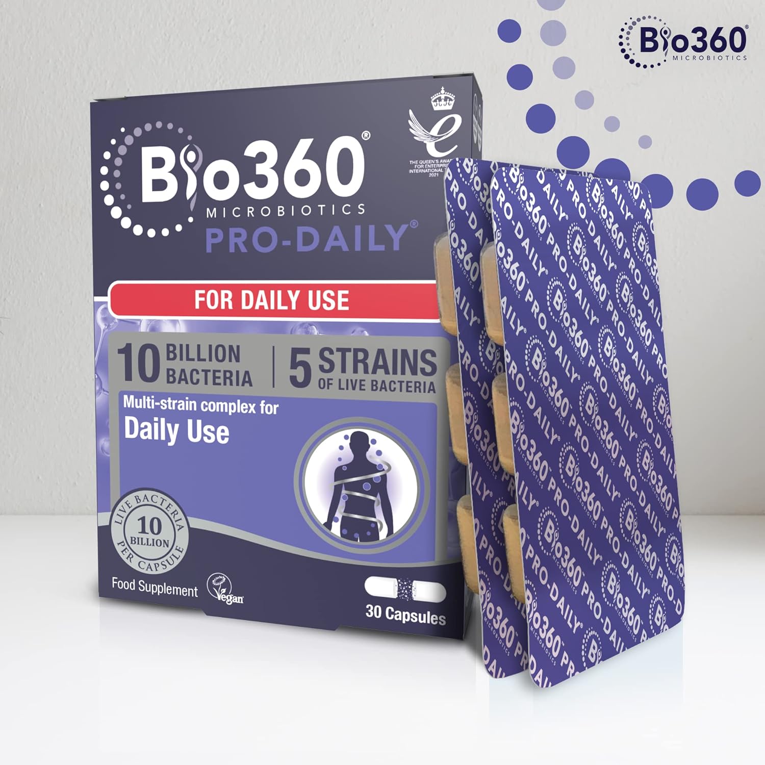 Natures Aid Bio360 Pro-Daily Probiotic 10 Billion Bacteria CFU – Supports Gut Digestive & Immune Health – Vegan Gluten Free Non-GMO – High Strength Live Cultures for Gut Digestion Health – 30 Capsules : Amazon.co.uk: Health & Personal Care