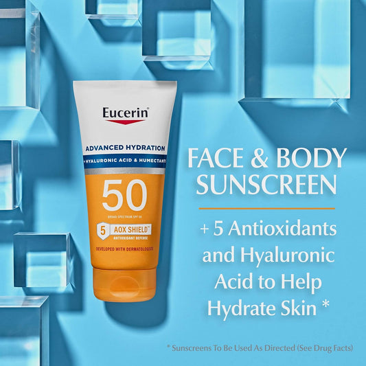 Eucerin Sun Advanced Hydration Spf 50 Sunscreen Lotion, 5 Fl Oz Tube