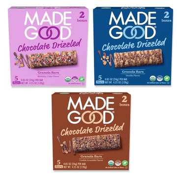 Madegood Variety Pack Chocolate Drizzled Granola Bars (30 Bars - 0.85 Oz Each) Gluten Free And Organic Snacks