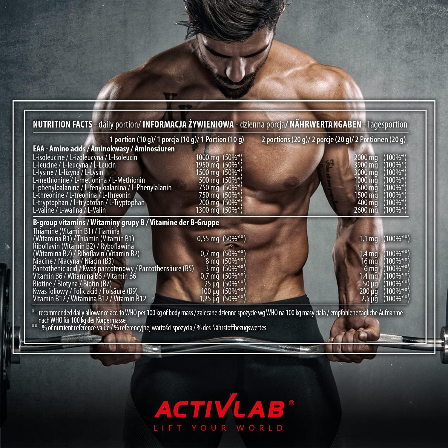 Activlab Eaa Xtra Instant 500g Jar | 8 Essential Exogenous Amino Acids with B Vitamins | Workout Powder Supplements | Eaa Supplement for Men, Women and Athletes, Mango-BlackBerry Flavour : Amazon.co.uk: Health & Personal Care