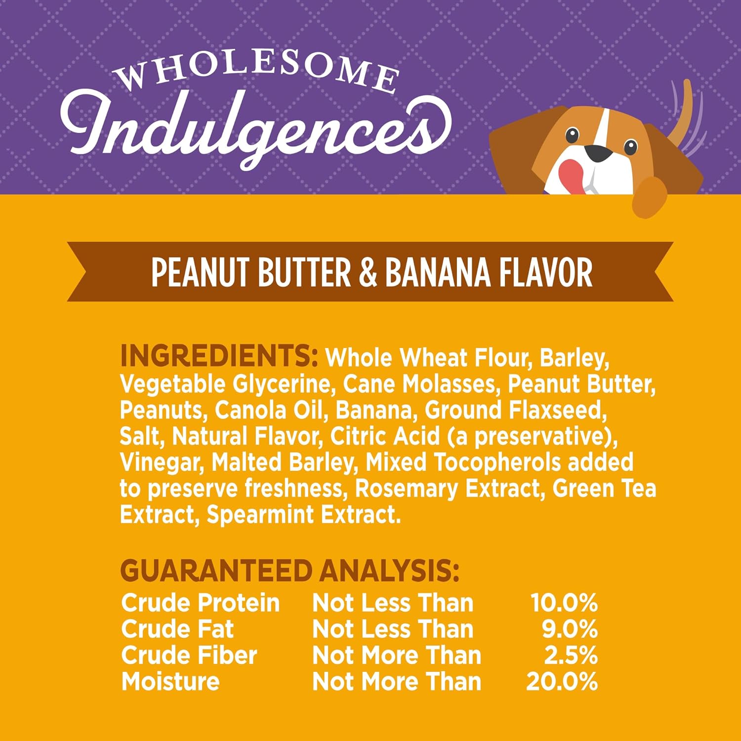 Old Mother Hubbard Wellness Wholesome Indulgences Peanut Butter & Banana Flavor Natural Dog Treats, 10 Ounce Bag