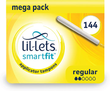 Lil-Lets Cardboard Applicator Regular Tampons X 144 | 12 Packs of 12 Tampons | Light to Medium Flow