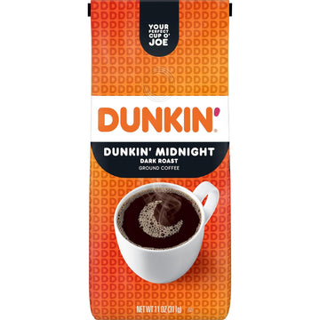 Dunkin’ Midnight Dark Roast Ground Coffee, 11 Ounce