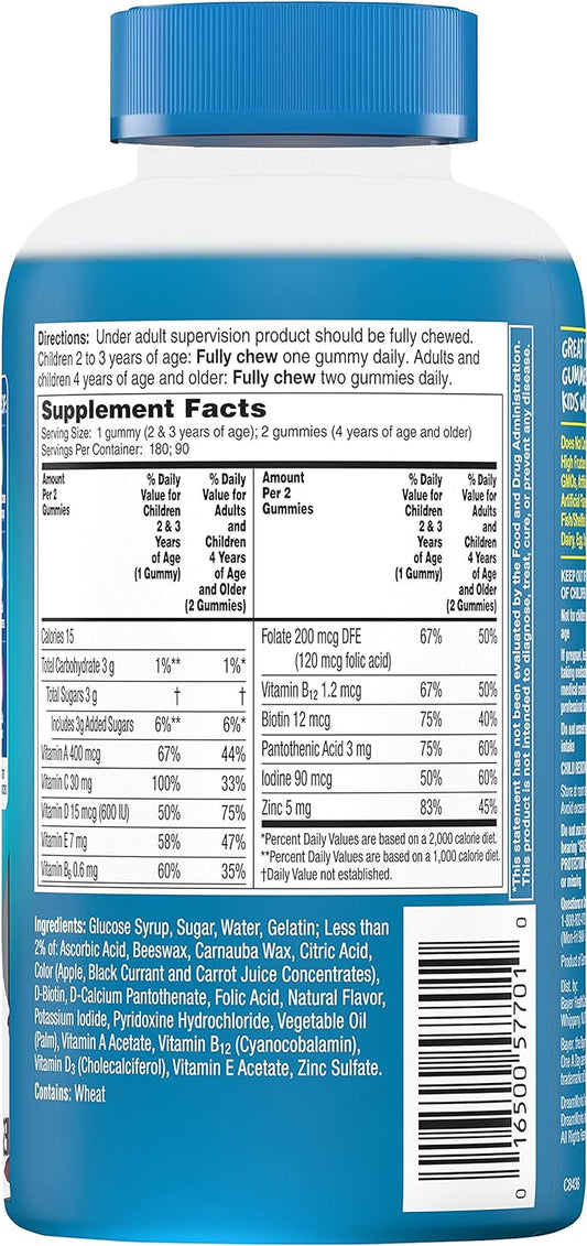 One A Day Kids How To Train Your Dragon Multivitamin Gummy, 180 Count, Supplement With Vitamin A, Vitamin C, Vitamin D, Vitamin E And Zinc For Immune Health Support