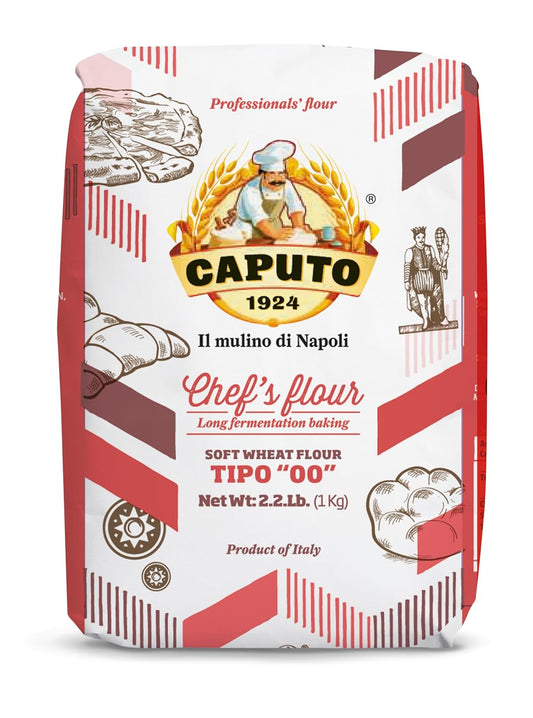 Antimo Caputo Chefs Flour 2.2 Pound (Pack Of 2) - Italian Double Zero 00 - Soft Wheat For Pizza Dough, Bread, & Pasta