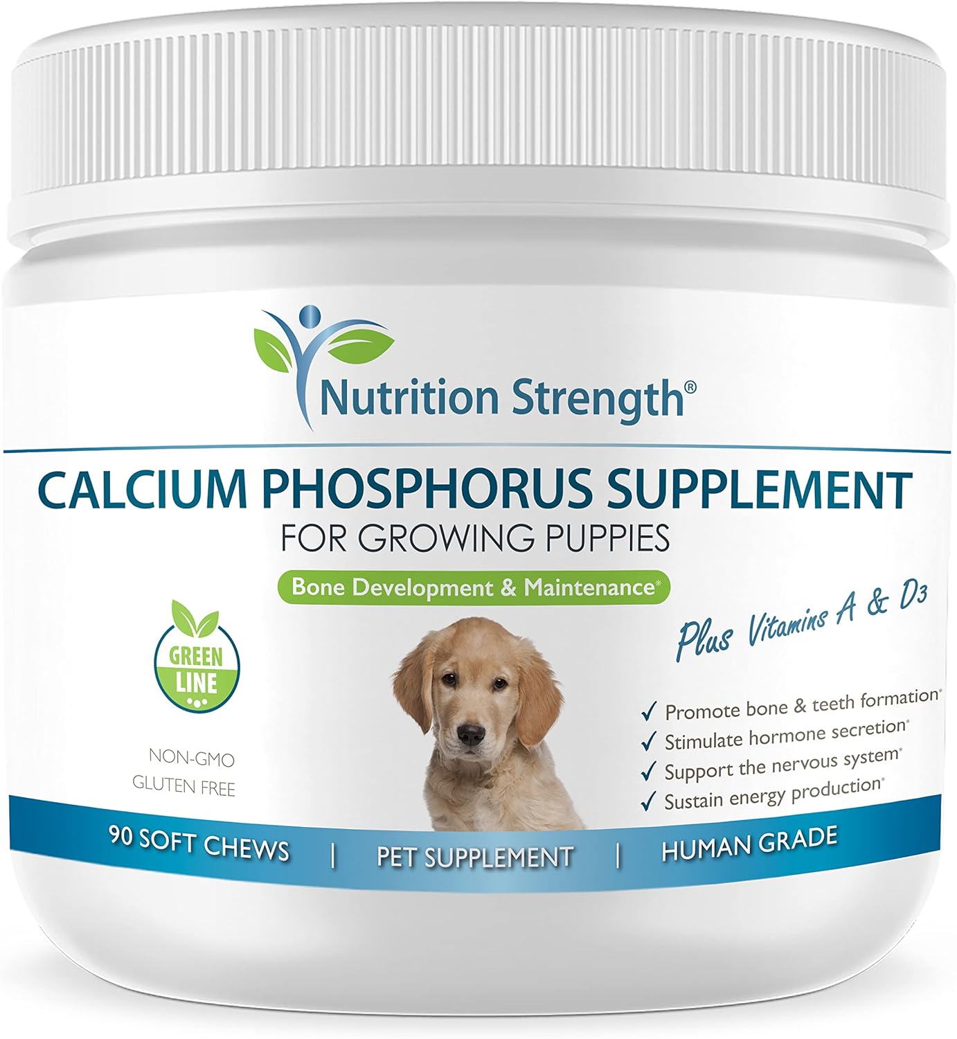 Calcium Phosphorus for Dogs Supplement, Provide Calcium for Puppies, Promote Healthy Dog Bones and Puppy Growth Rate, Dog Bone Supplement, 90 Soft Chews