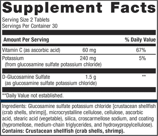 Metagenics Glucosamine Sulfate 750 - Joint Health, Mobility & Cartilage Supplement* - With Vit C - Support Joints* - Non-Gmo & Gluten-Free - 60 Tablets