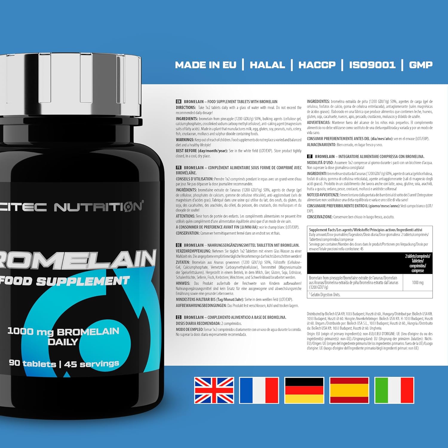 Scitec Nutrition Bromelain | Plant-derived Protein-degrading Enzyme | 1000 mg bromelain Daily, 90 Tablets : Amazon.co.uk: Health & Personal Care