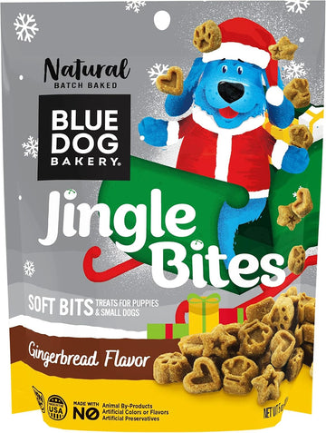 Blue Dog Bakery Natural Jingle Bites, Gingerbread Flavor, 5 Ounce (Pack Of 8)