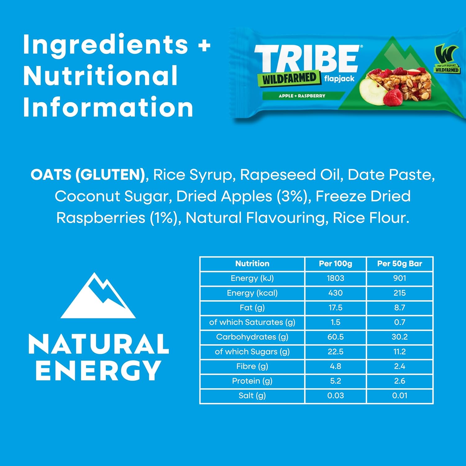 TRIBE x Wildfarmed Oat Bar - Toffee, Pecan & Raisin - Great Taste, Wildfarmed Regen Oats, Source of Fibre, Natural Energy, Vegan Snack (50g x 16 Bars) : Amazon.co.uk: Grocery