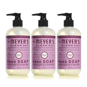 Mrs. Meyer'S Clean Day Hand Soap, Made With Essential Oils, Biodegradable Formula, Peony, 12.5 Fl. Oz - Pack Of 3