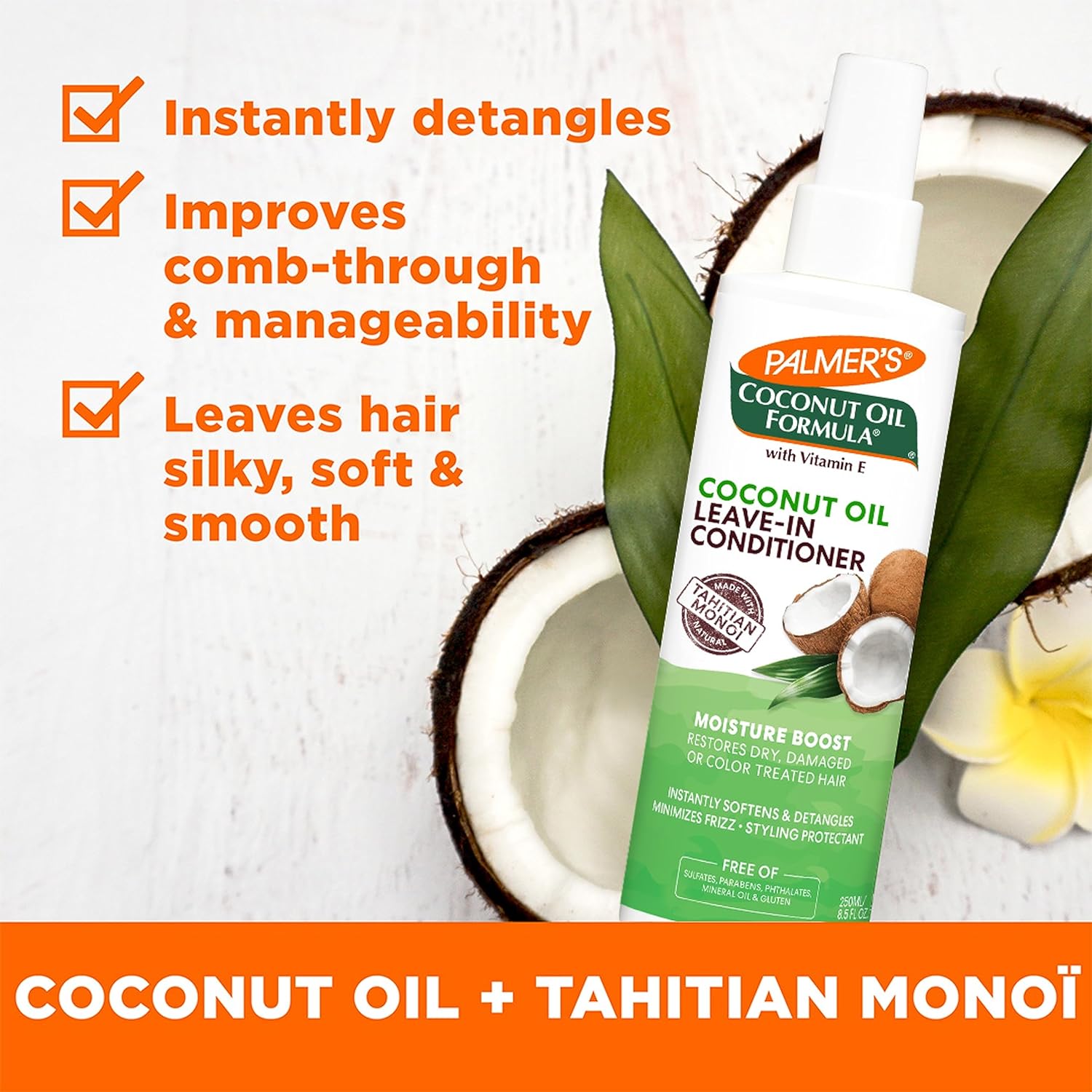 Palmer's Coconut Oil Formula Moisture Boost Leave-In Conditioner, 8.5 Ounce : Beauty & Personal Care