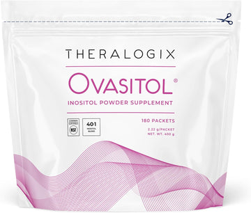 Theralogix Ovasitol Inositol Powder Packets - 180 Servings - Myo-Inositol & D-Chiro Inositol for Hormone Balance & Ovarian Function Support* - NSF Certified