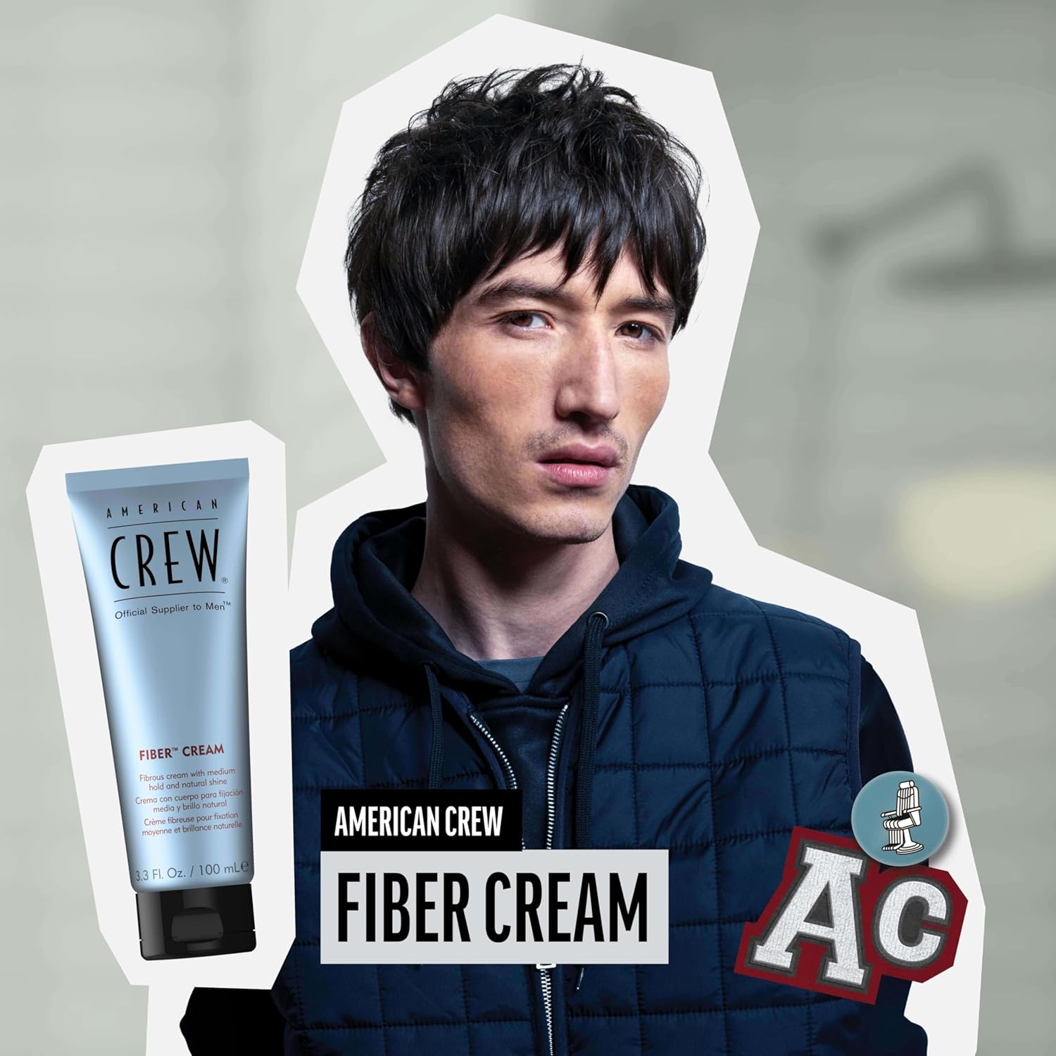 American Crew Men'S Fiber Cream, Like Hair Gel With Medium Hold & Natural Shine, 3.3 Fl Oz : Clothing, Shoes & Jewelry