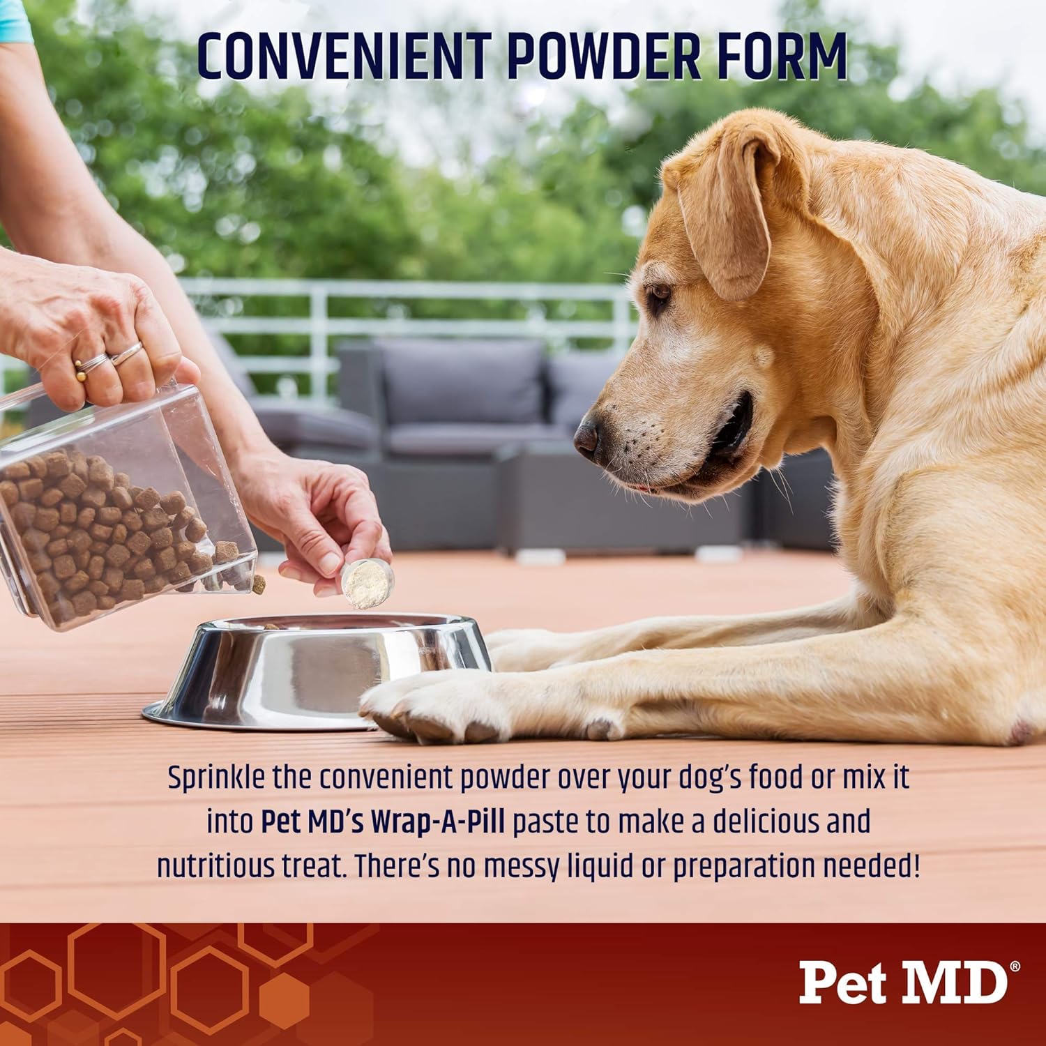 Pet MD Bone Broth for Dogs - Dog Food Toppers with Vitamins, Amino Acids, Natural Joint and Digestion Support - Made from Grade A Free Range Elk Bone Powder - 4 oz : Pet Supplies