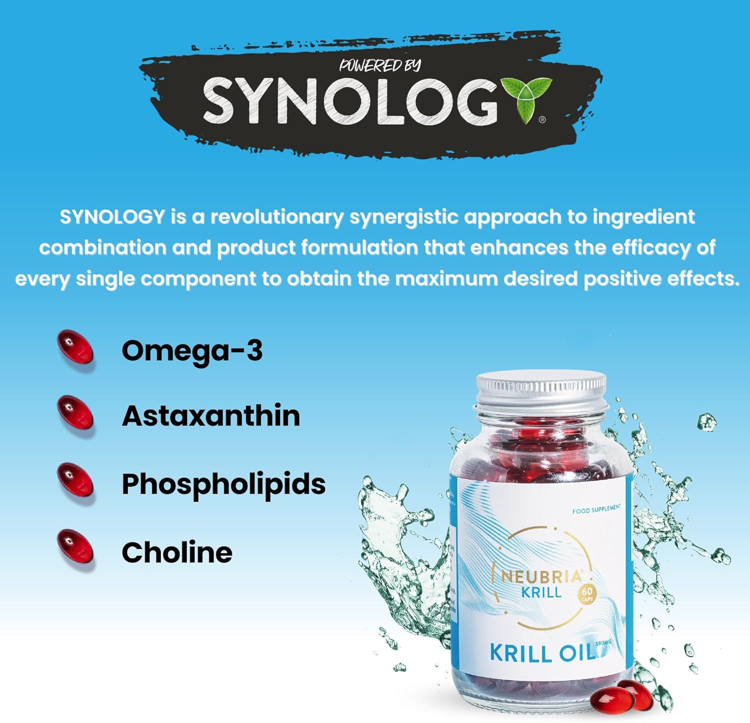 NEUBRIA Krill Oil Advanced Omega 3 Supplement - High Strength 1180mg - Phospholipids, EPA & DHA with Astaxanthin and Choline - Fish Oil Alternative, Cognitive Formula - Antarctic Krill - 60 Softgels : Amazon.co.uk: Health & Personal Care