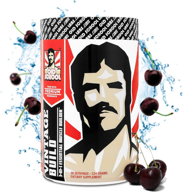 Vintage Build ? Post Workout Recovery & Muscle Building Powder Drink for Muscular Strength & Growth - Reduces Soreness ? Creatine Monohydrate, BCAAs, L-Glutamine ? Black Cherry Flavor ? 324g