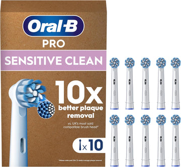 Oral-B Pro Sensitive Clean Toothbrush Heads, Pack Of 10 Counts, Suitable For Mailbox