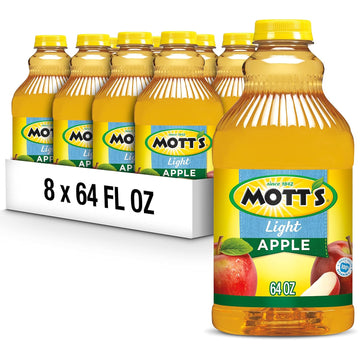 Mott'S Apple Light Juice Drink, 64 Fl Oz Bottle (Pack Of 8), 42% Fruit Juice With 50% Fewer Calories Than 100% Apple Juice, Excellent Source Of Vitamin C