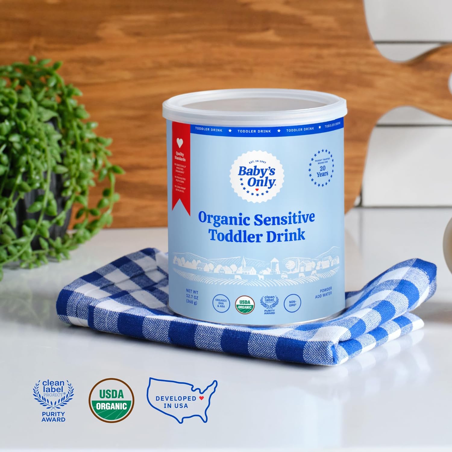 Baby's Only Organic Sensitive Toddler Drink for Lactose Sensitive Toddlers (LactoRelief), No Soy Dairy Milk Powder, 12 Months Old +, 12.7 oz, 6 Pack : Baby