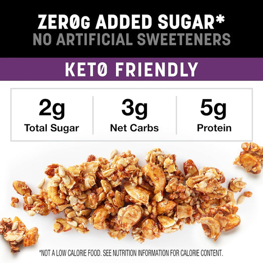 Kind Zero Added Sugar Granola, Caramel Mocha Nut, Healthy Snacks, Gluten Free (Pack Of 5)