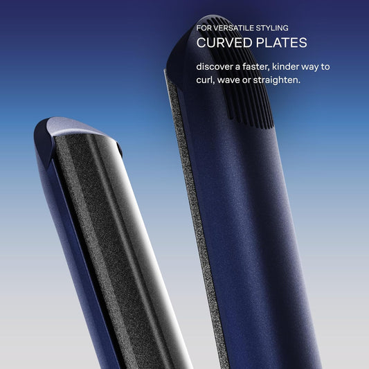 Cloud Nine 2 In 1 Contouring Pro Hair Straightener | Curved Plates Variable Temperature Control | Floating Ceramic Plates | Quick Heat Control Perfect For Curls Waves & Smooth Flicks Revive Mode