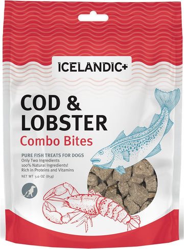 Icelandic+ Cod & Lobster Combo Bites Dog Treat 3.0-oz Bag