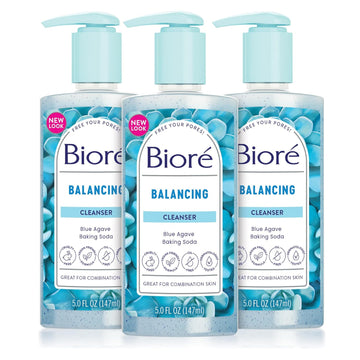 Bioré Balancing Face Wash, Cleanser For Combination Skin, Ph Balanced Face Cleanser, Vegan, Cruelty Free 6.77 Oz, Pack Of 3