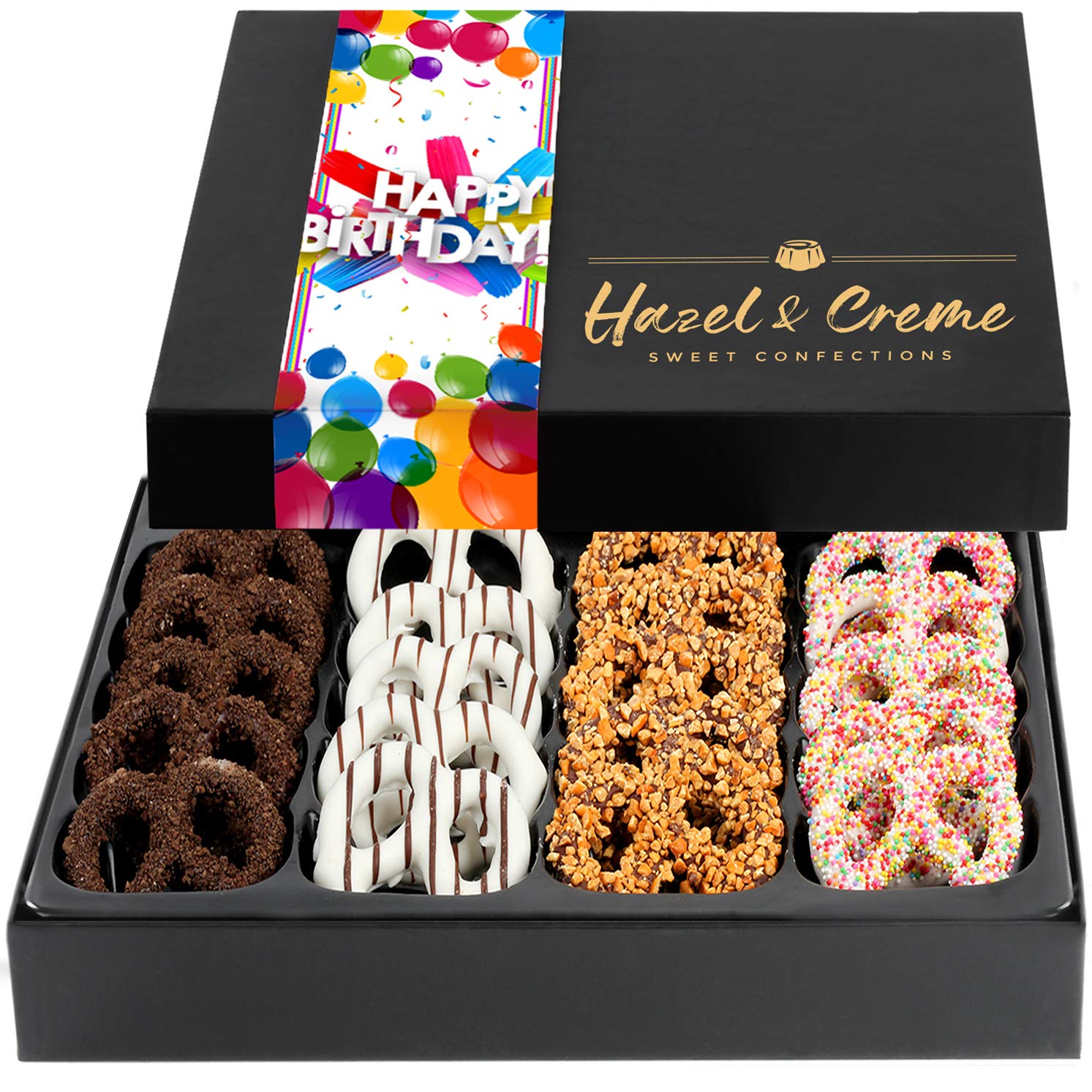 Gourmet Pretzels - Happy Birthday Gifts Box For Women/Men - Birthday Food Gifts - Gourmet Food Gift (Extra Large Box)