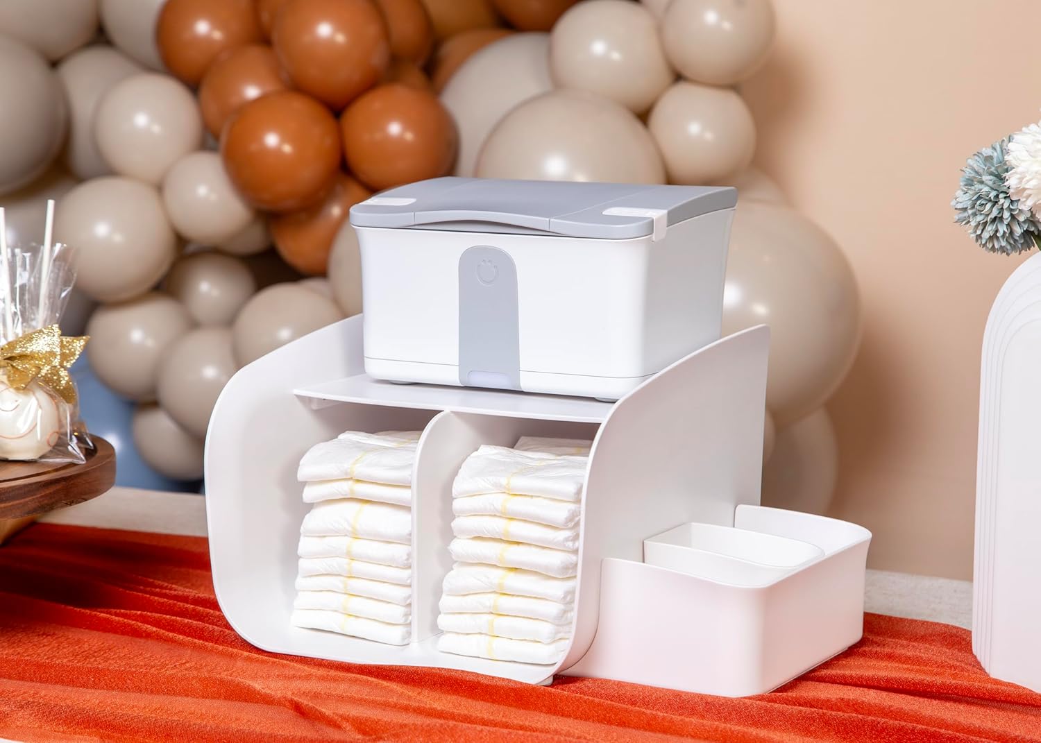 Ubbi Diaper Caddy Organizer, Stores Baby Diapers, Wipes & Baby Accessories, White : Everything Else