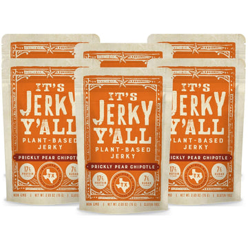 It's Jerky Y'all Plant Based Jerky CHIPOTLE | Beyond Tender and Tasty Vegan Snacks | Non-GMO, Gluten Free, Vegetarian (6 Pack)