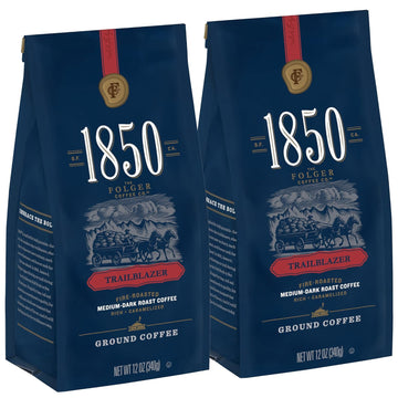 1850 Trailblazer, Medium-Dark Roast Ground Coffee, (Pack of 2)