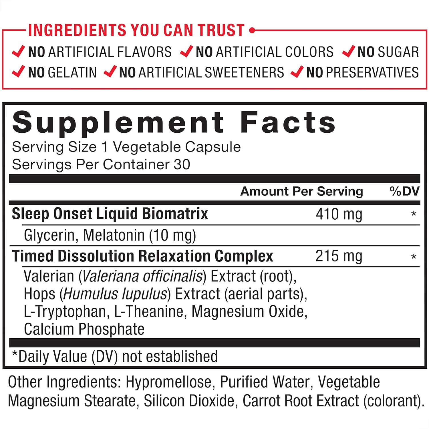 Force Factor Somnapure Time Release Drug-Free Sleep Aid for Adults with Melatonin 10mg and Valerian Root, Extended Release Sleeping Pills, Fall Asleep Calm at Night, Wake Up Refreshed, 30 Capsules : Health & Household