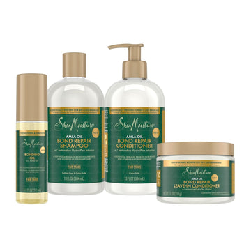 Sheamoisture Bond Repair Shampoo, Conditioner, Leave-In, & Oil Alma Oil 4 Pk To Strengthen Hair With Restorative Hydroplex Infusion